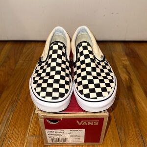 Vans classic checkered slip ons